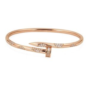 Elegant 18K Rose Gold Plated Luxury Bracelet With Zirconia 💎